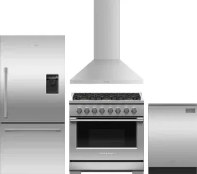 4 Piece Package Includes Refrigerator, Range, Hood And Dishwasher